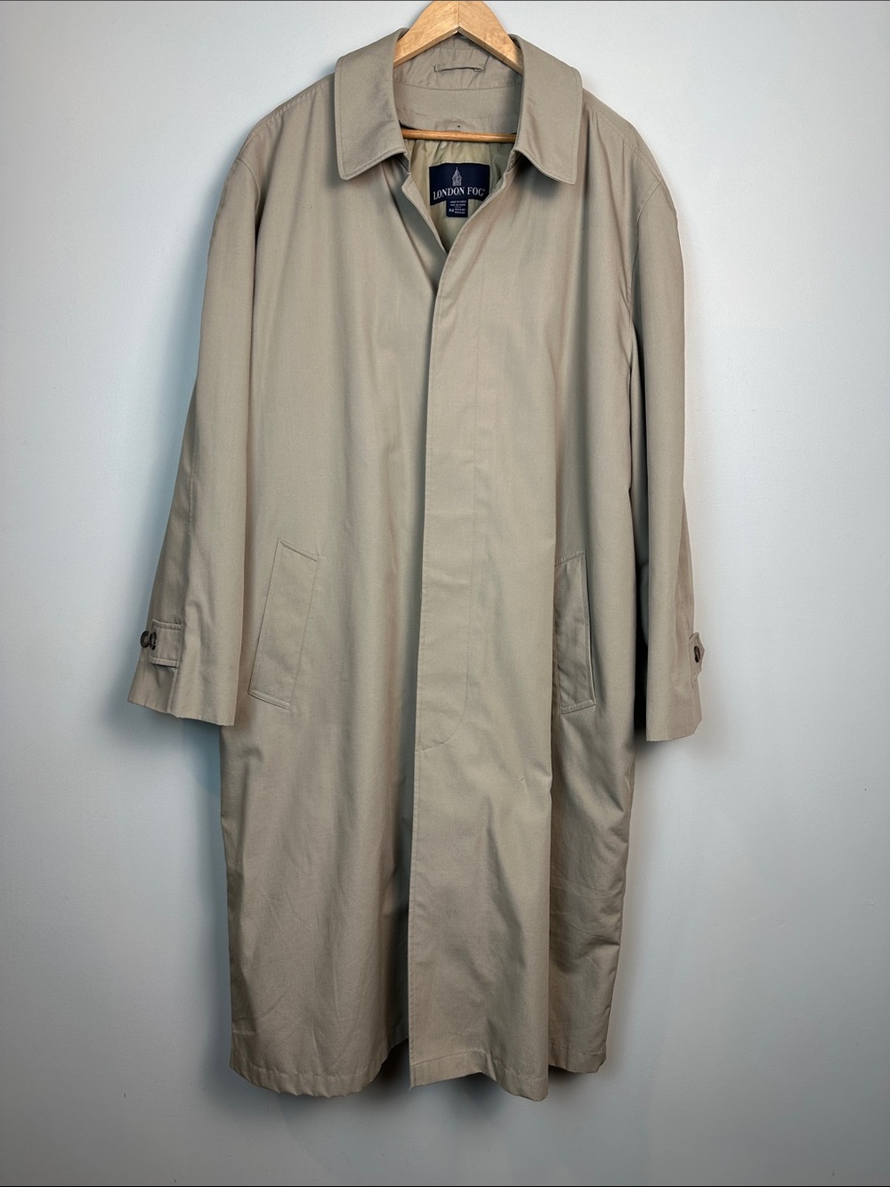 18. London Fog men’s insulated tan trench coat